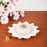 Marble Lotus Diya